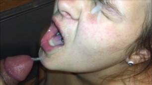 Mom gives Christmas Present Early & get her own Cum Facial Surprise