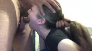 MILF struggles hard during rough facefuck