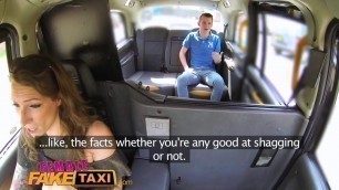 Female Fake Taxi Milf gives hung stud lessons in oral sex