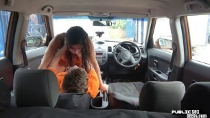 Bombshell MILF drilled by car instructor in POV car fuck